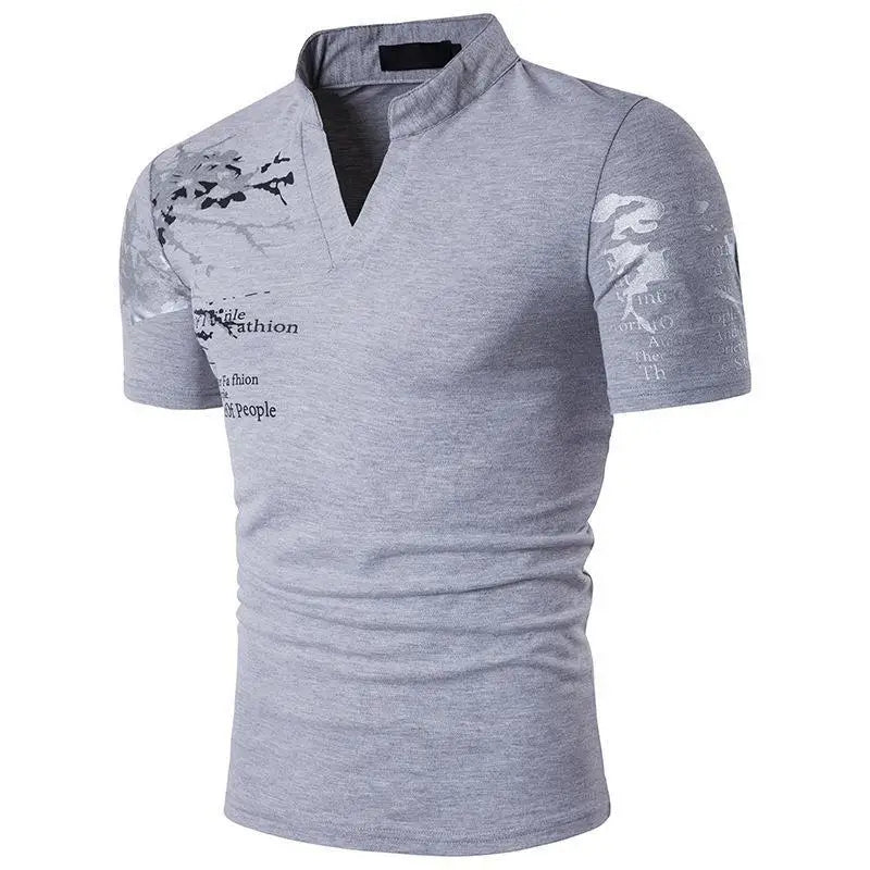 New Short Sleeve T-shirt 2/1Pcs Mens Casual Polo Shirt Summer Fitness Ultralight Tops Sportswear V-Neck T-shirt Printed Pullover