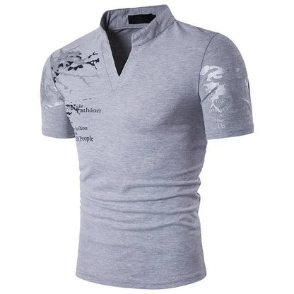 New Short Sleeve T-shirt 2/1Pcs Mens Casual Polo Shirt Summer Fitness Ultralight Tops Sportswear V-Neck T-shirt Printed Pullover