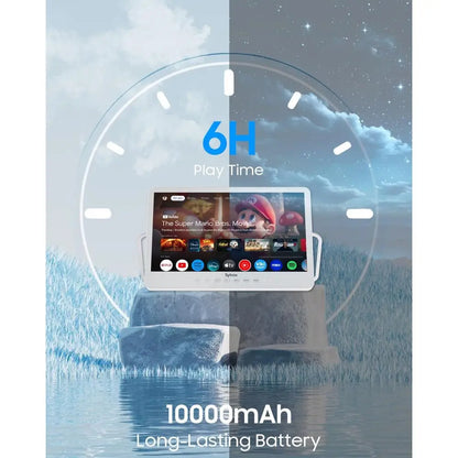 15.6" Portable TV, 1080P Smart TV, 10000mAh Battery (6H), Rechargeable, IP66 Waterproof, Supports Apps & Voice Control. Perfect