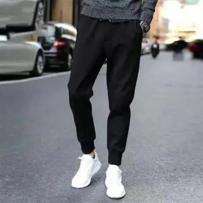 Thickened Cotton Pants for Men Outdoor Wear Warmth Preservation Trousers Youth Style Casual Scene Pure Color Long Pants