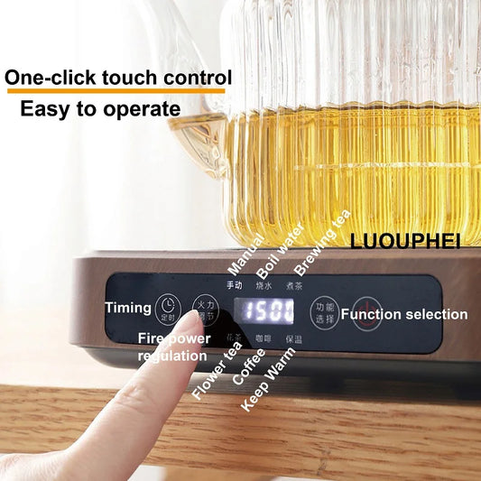 1500W Electric Ceramic Stove Home Timing Coffee Stove Keep Warm Tea Stove Office Temperature Control Tea Maker Multifunction