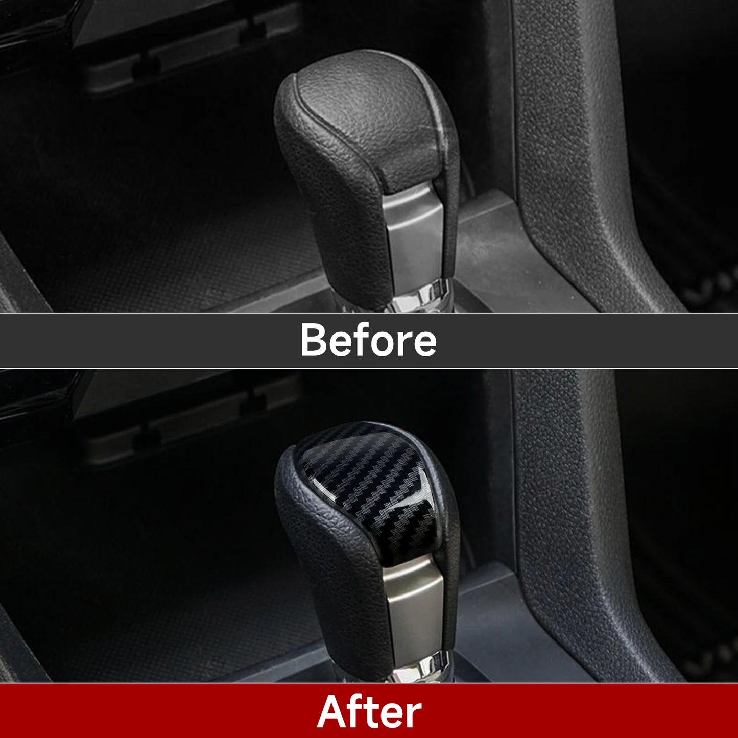 For Honda Civic 10th Gen (2016 -2021) Interior Accessories, Car Center Console Gear Shift Panel , Carbon Fiber ABS Trim Sticker