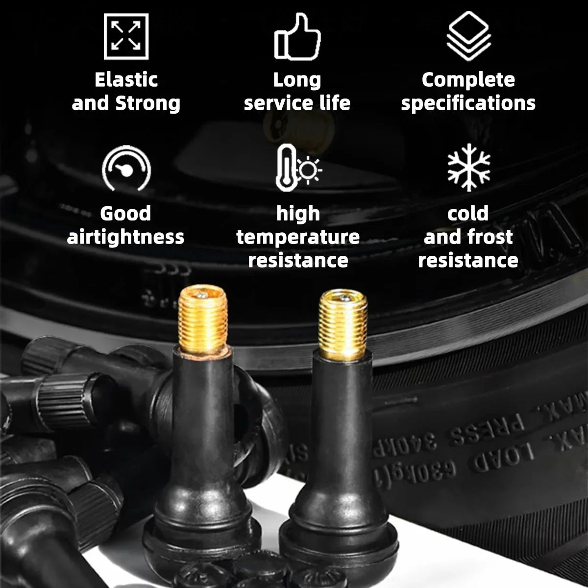 4/8/50/100PCS TR413 TR414 Automotive Tire Valve Valve Tubeless Tire Valve Core Vacuum Tire Rubber Valve Core Automotive Parts