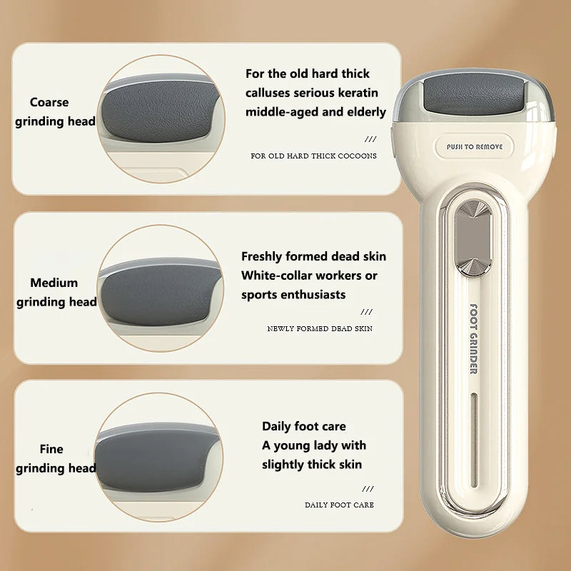 USB Electric Foot Care Machine - Dead Skin And Callus Remover Hard Crack Keratin Grinding Cleaner for Smooth Feet