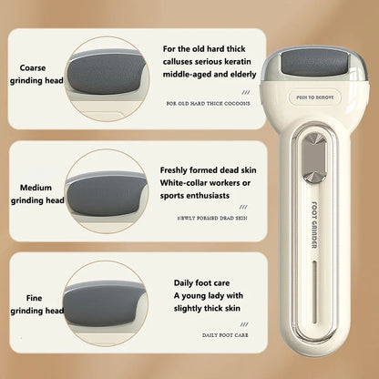 USB Electric Foot Care Machine - Dead Skin And Callus Remover Hard Crack Keratin Grinding Cleaner for Smooth Feet