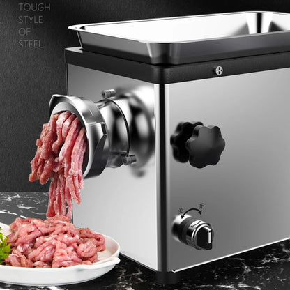 Food Processor Electric Meat Grinder Blender Consumer And Commercial Stainless Steel Meat Grinder Household Appliances 1300W