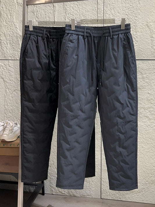 High-End Seamless down Trousers Men's Outdoor Waterproof Lightweight Warm Straight Leg Duck down Pants Fashionable Autumn Winter