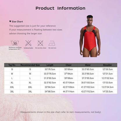 Men's Sleeveless Wrestling Singlet Leotard Racer Back Tank Bodysuits Gymnastics Fitness Jumpsuits Shapwear Ballet Dancewear