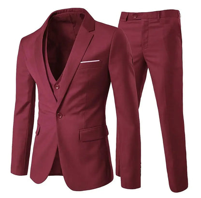 Elegant Men Suits For Wedding 3 Pieces 2 Set Jackets Vest Pants  Blazers Outfit Business Classic Full 2024 Formal Costume