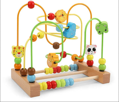 Montessori Wooden Rattles For Baby Crib Toys Baby Rattle Educational Musical Wooden Toys Children Development Games Wood Puzzles
