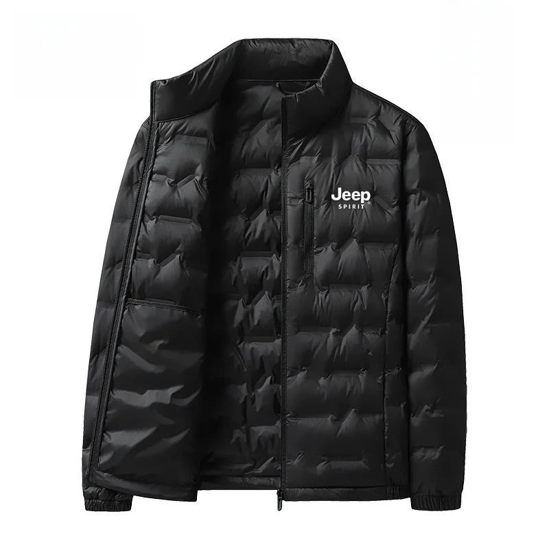 Men's Lightweight down Jacket 90% White Duck down Windproof Stand Collar Youth Versatile Trendy Urban Casual Outdoor Style