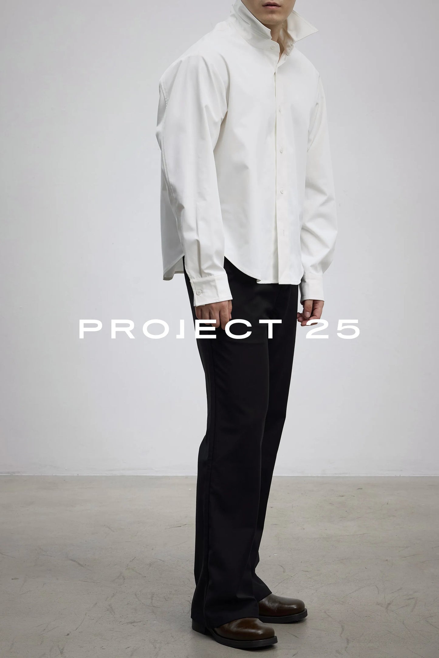 PROJECT 25 Men’s Japanese Solotex® Water-Resistant & Anti-Wrinkle Shirt – Micro-Oversized Cropped Fit, Easy-Care Casual Commuter