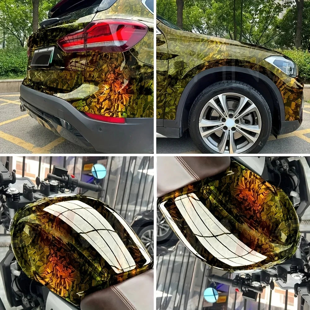 10/20/30/40/50 x 150cm Ultra Glossy Forged Carbon Fiber Vinyl Car Wrap Sticker Film Durable Weatherproof Sticker Easy to Install