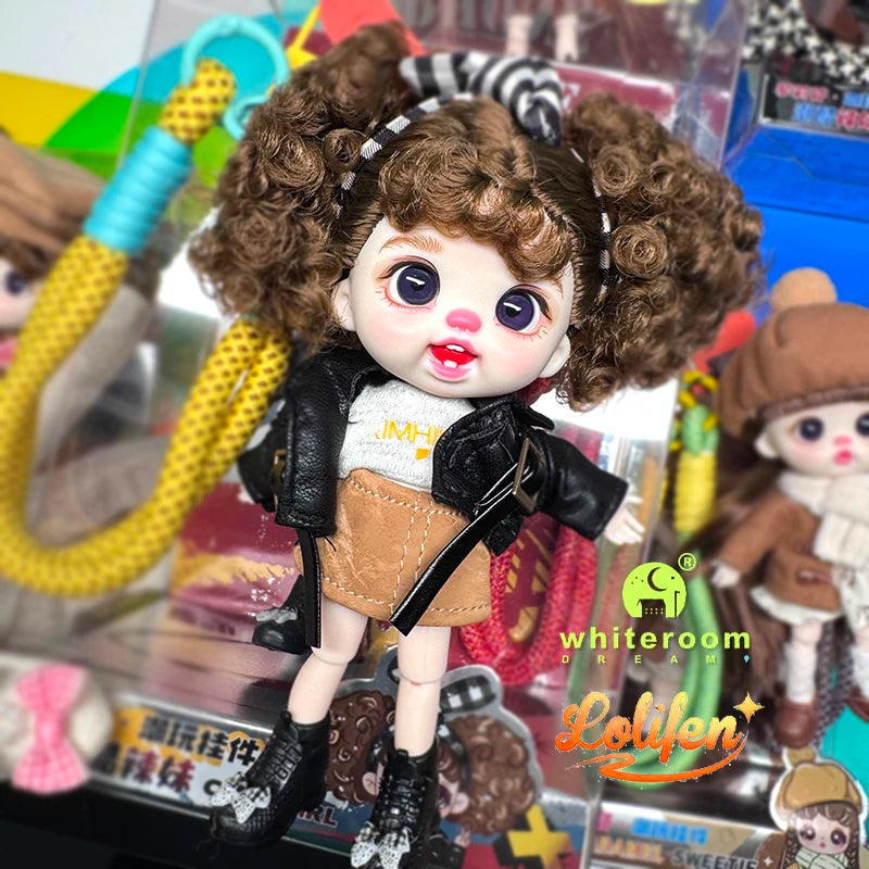 13cm Bjd Doll Trendy Collectible Toy Four Series Styles Changeable Outfit Phone Backpack Pendant Free Dopamine Color Lanyard Mul