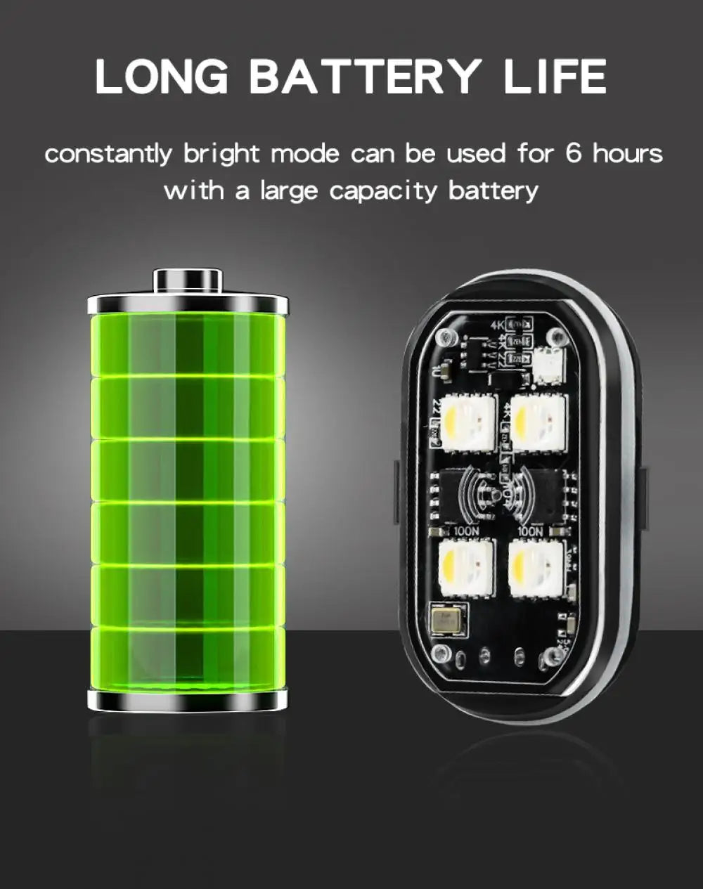 Rechargeable Wireless Light Aircraft Airplane Helicopter Warning Lights RGB Led Motorcycle Strobe lights LED Flash Light