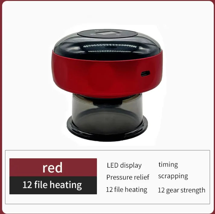 Electric vacuum cupping, scraping, skin massage device, body heating, scraping,suction cup treatment set, health and portabilit