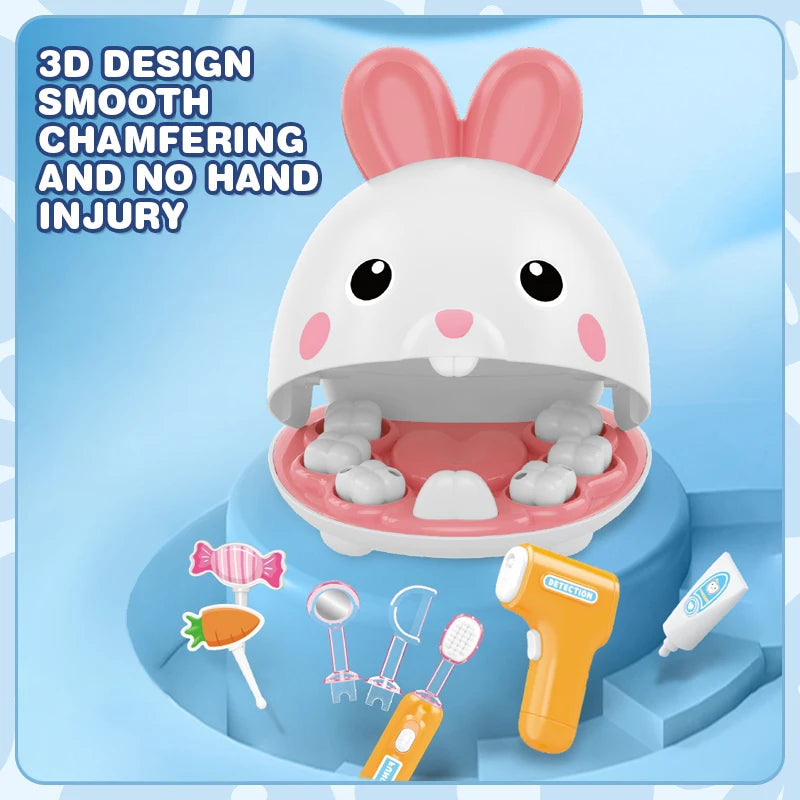 Children Home Toys Imitation Dentist Game Dental Care Play House Toy Diy Simulation Dental Equipment Children's Set Girls Gifts