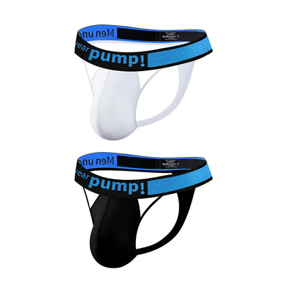 Men's Modal Soft Skin-Friendly Lightweight Thong, Front Double Hollow Out Single Thong Design, Contrast Waistband Underwear