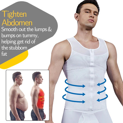 Men's Compression Vest Undershirt Slimming Tank Top Workout Shirts Tummy Slimming Abdomen Body Shaper Waist Trainer Fajas Tops