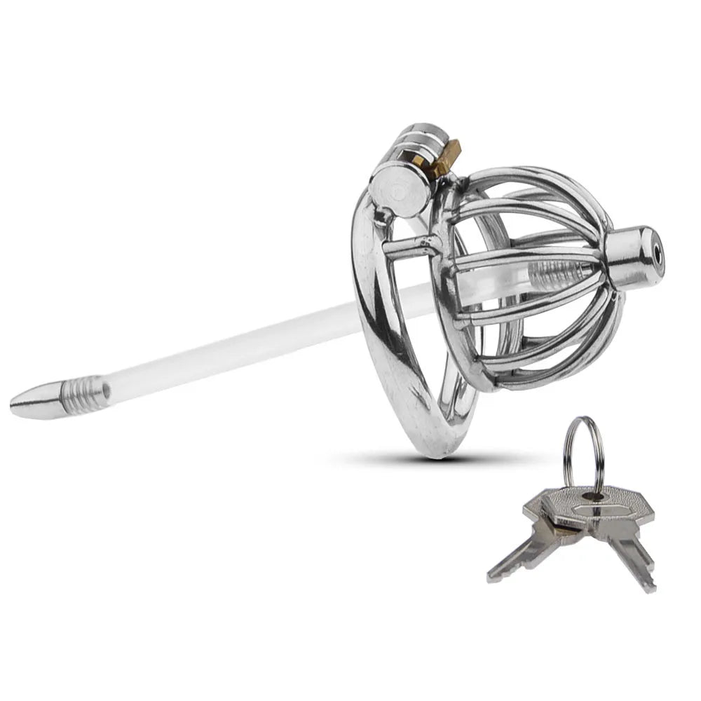 Net Male Chastity Device Cock Cage Penis Ring Sleeve Erotic Urethral Lock Penile Bondage Belt Fetish Adult Sex Toys for Men 18+