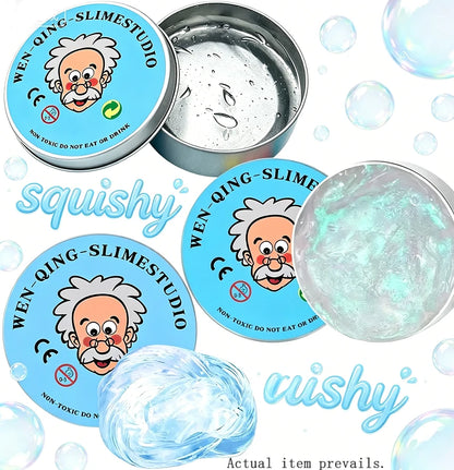 New Stress Relief Toys Old Man Liquid Squishy Transparent Crystal Slime Fluffy Foam Putty Kids Safe Bouncy Stretchy Color Slime