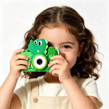Dinosaur Kids Camera High Pixel Dual Lens Digital Camera Photo Video Recording Camera Toy Perfect Birthday Gift For Children