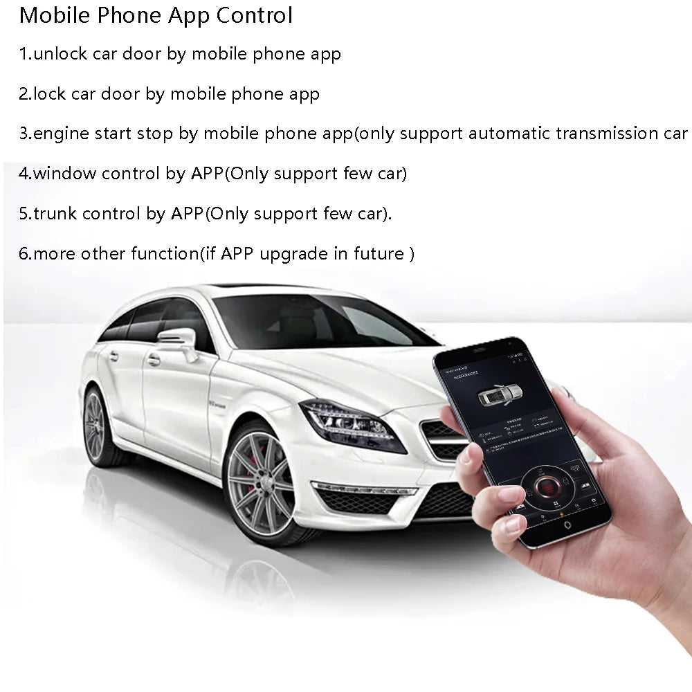 For ML GL G A B CLA GLS GLE GLA GLS Upgrade Keyless Starter PKE Keyless GO Entry System APP Control AUTO Car Products Smart Key