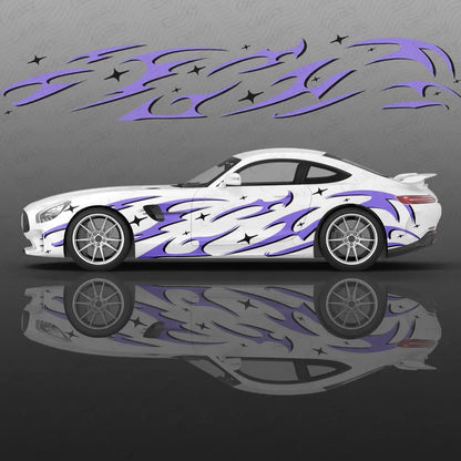 Lightning Line Graphics Car Body Sticker Anime Itasha Vinyl Car Side Decal Sticker Car Decor Sticker Cars Protective Film