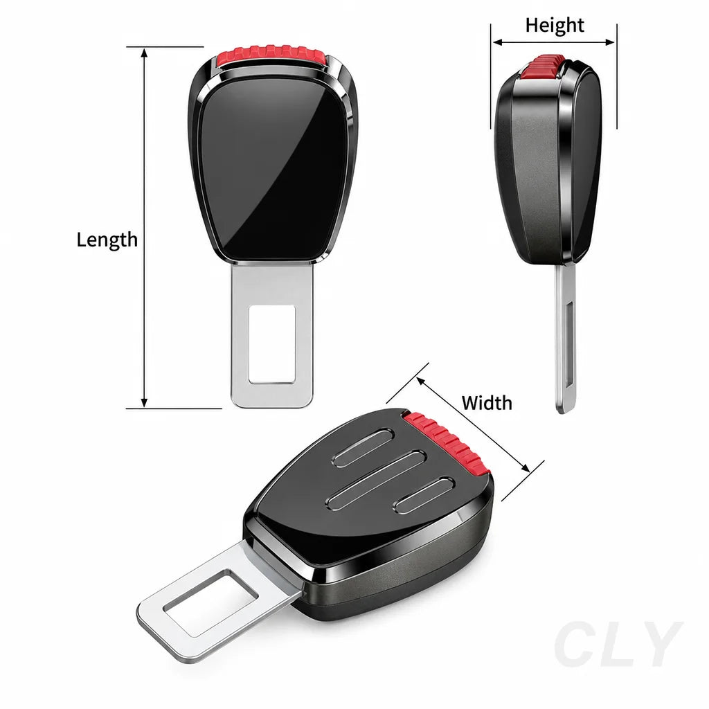 Car seat belt alloy safety belt extension connector car rear safety buckle holder plug-in belt clip