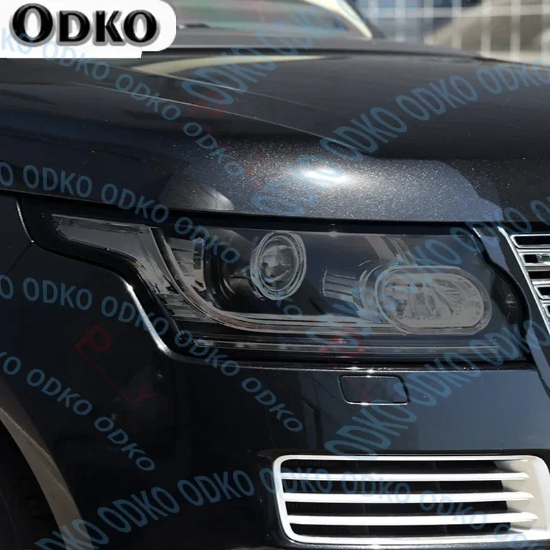 Car Headlight Protective Film Smoked Black Tint Wrap Vinyl Transparent TPU Protective  For Range Rover Vogue L405 2013-2021