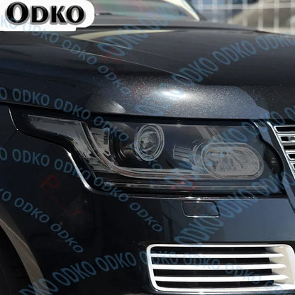 Car Headlight Protective Film Smoked Black Tint Wrap Vinyl Transparent TPU Protective  For Range Rover Vogue L405 2013-2021