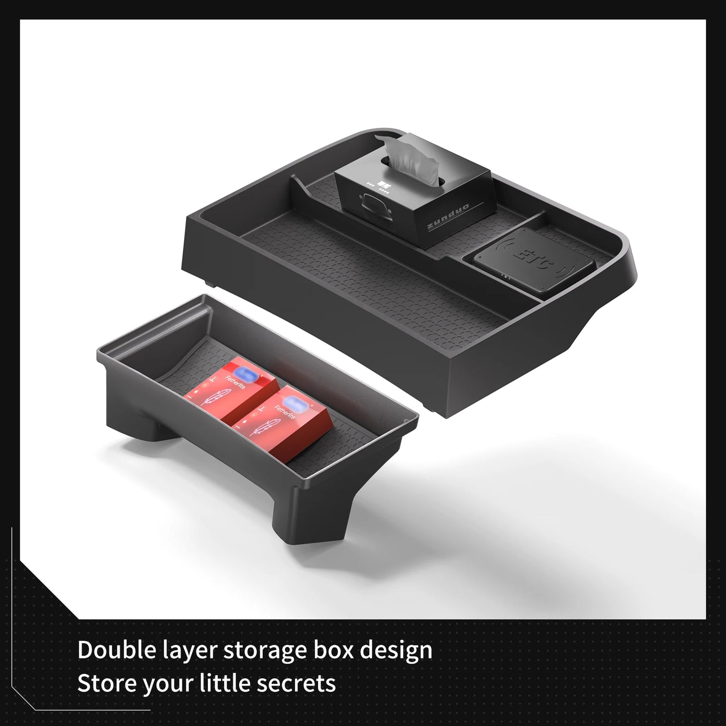 for Tesla Model Y Juniper/Launch 2025 Car Dashboard Storage Box  Interior Accessories Central Control Screen Rear Storage Tray