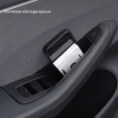 for Tesla Model 3 Y YL Juniper 2025-2020 2026 Highland Car Door Side Storage Box Handle Pocket Passenger Storage Tray Container