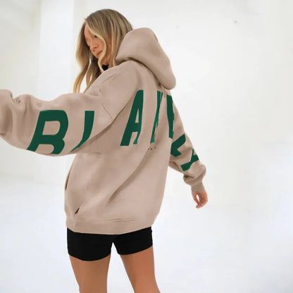 New Women's Thickened Long Sleeve Hoodie Sweatshirt Sweet Style Straight Cut Regular Sleeve Length Autumn Collection Print De...