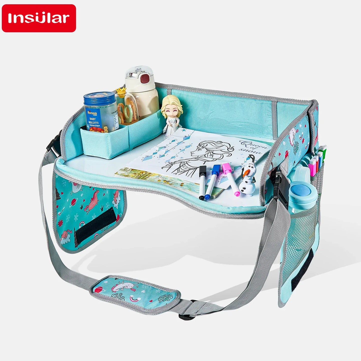 Children's Car Portable Travel Multi functional Painting Board Easy to Wipe Boys and Girls Whiteboard Painting Board Tray