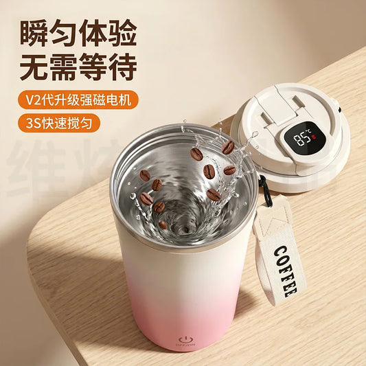 Colorful portable fully automatic mixing cup new electric coffee cup brewing milk powder soy milk insulated straw water cup