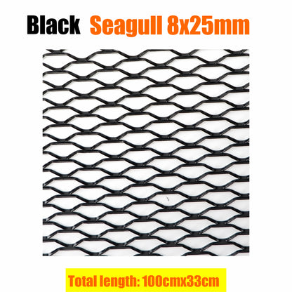 100x33cm Aluminium Racing Car Bumper Grille Grill Mesh Net Vent BlackTuning Universal Protector Caravan Camper Home Garden