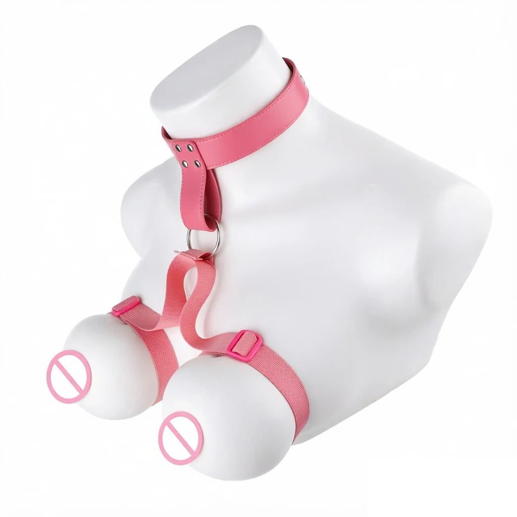 QKKQ Chest Harness Belt PU Leather And Webbing Erotic Bra Breast Flirting Chest Binder Breast Bondage BDSM Sex Toys For Women