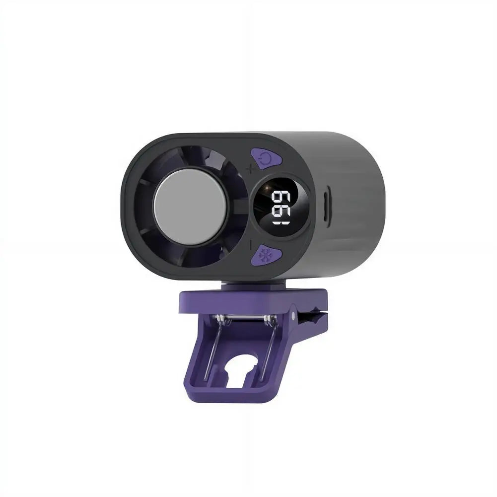 Portable Clip-On Cooling Fan USB Rechargeable Car Built-in Air Conditioning Fan Outdoor Semiconductor Cold Compress Fan