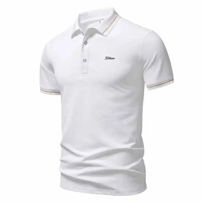2026 New Mens Short Sleeve T Shirt Sports Tennis Polo Shirt Summer Oversized Breathable Shirts Button Moisture-Wicking Streetwea