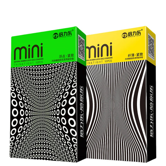 Ultra Thin Condoms S Size 46mm Mini Condom Super Thin Dotted Granular Tighten Sex Toys For Men Passionate Delay Ejaculation 18+