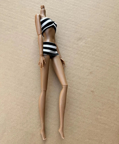 1/6 Scale Multi-jointed Fashion Doll Heads with Bangs Pony Tail Super White Beige Dark Brown Skin Tone PP Doll Figures for Colle
