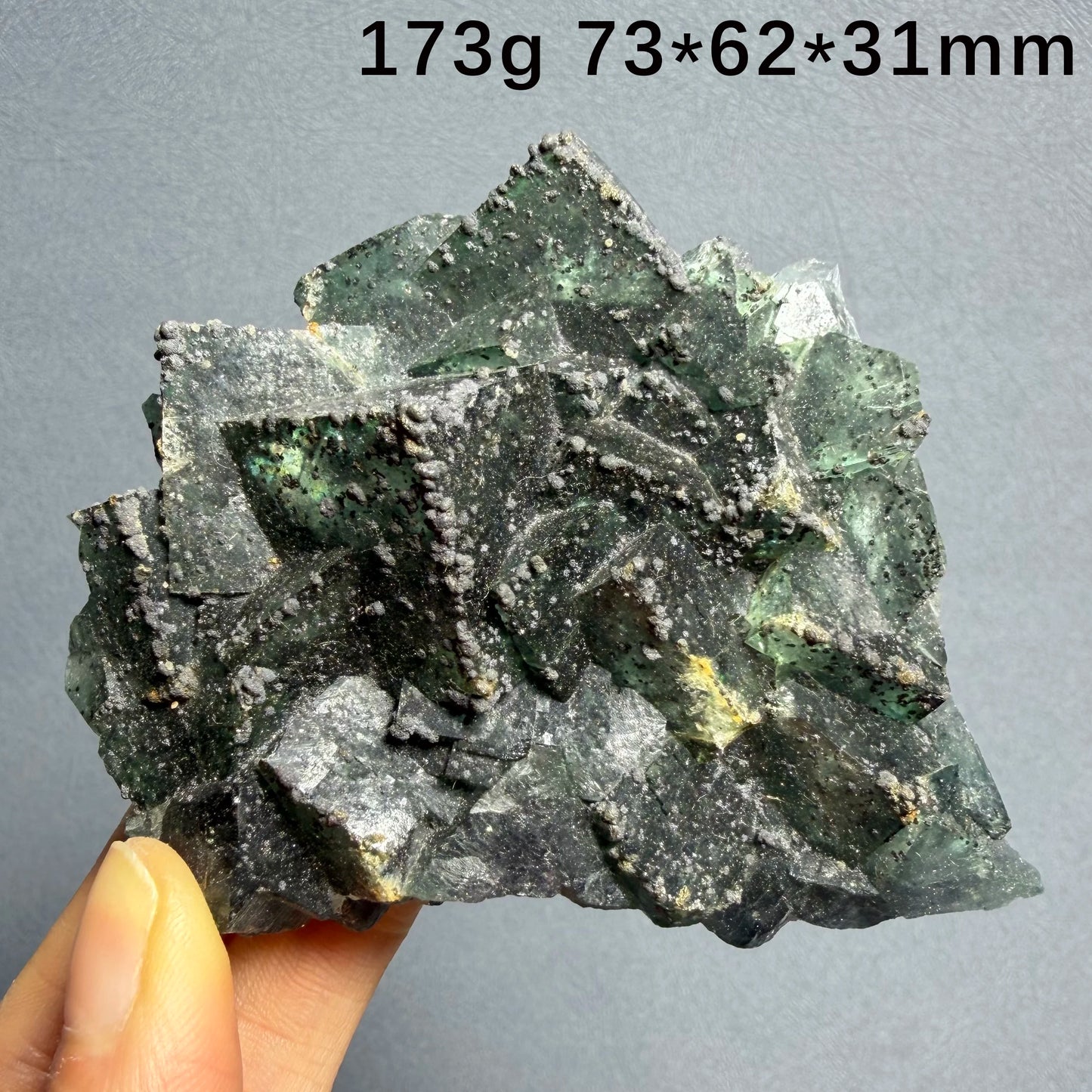 Natural Raw Daylight Fluorite Crystal Healing Stone - Educational Collection Gift Home Decorative Marker