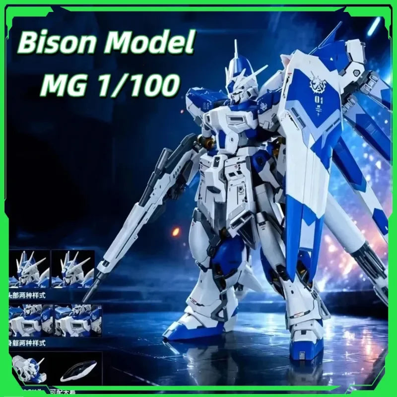 Bison Model 1/100 Enlarged Hi-V Mecha Kit Dual RG GK Armor With Extra 1/72 Head Sculpt YeNiu 6693 Assembly Model Kits Gift Toys