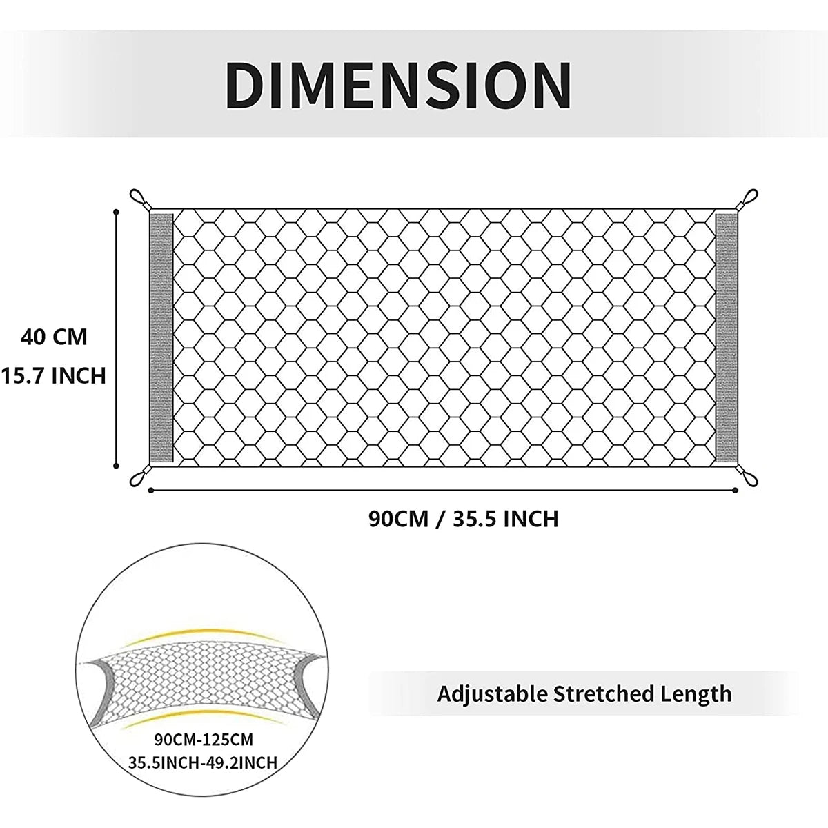 Car Roof Storage Net Pocket Car Roof Net Pocket Strong Load-Bearing Large Capacity Luggage Suspension Net Car Storage
