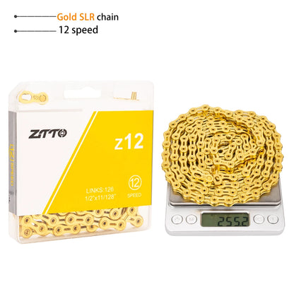 ZTTO MTB Road Bike 10 11 12 Speed Chain Bicycle Hollow Current With Missing Link High Quality 10S 11S 116 Links 12 S 126 Links