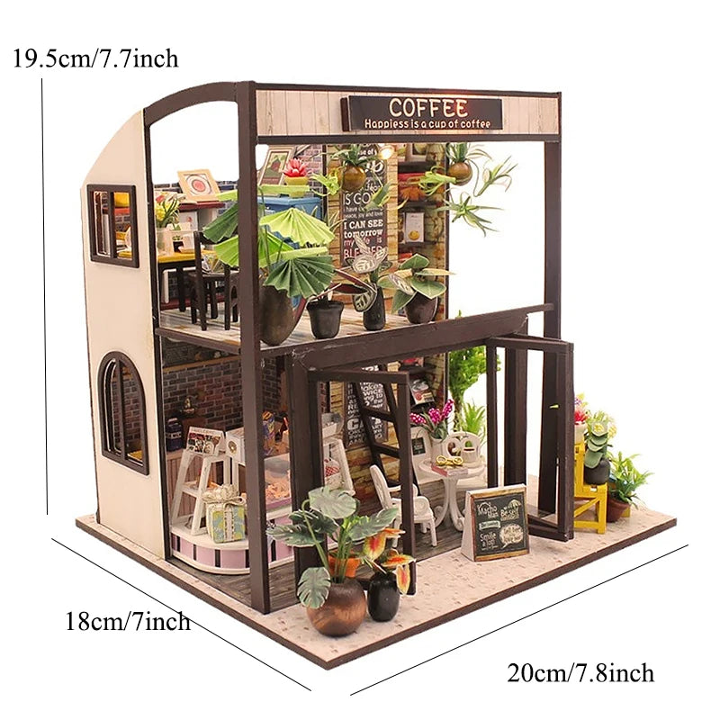Mini DIY DollHouses Kit Flower House Handmade 3D Puzzle Assembly Building Toys Home Bedroom Decoration With Furniture Doll House