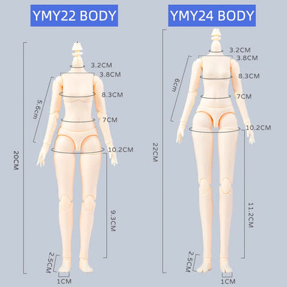 Ymy 22 24 Body Movable Joint Body Replacement Accessories Hand Girl YMY 23 25 Boy Body For Ob22 Ob24, Gsc, Blythe, 1/6 Bjd Doll