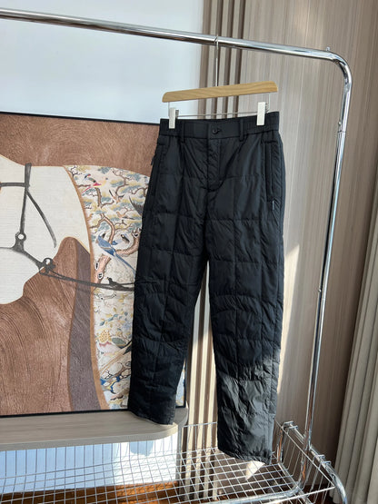 Men's Winter Comfortable Pure Color Casual down Pants 90 Duck down Long Trousers Fashionable Youth Style Outerwear