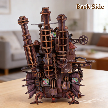 URY 3D Wooden Puzzle Creative Magic Steel Castle Theme Film Movie Series DIY Toy Home Decoration Model Kit Gifts for Adults